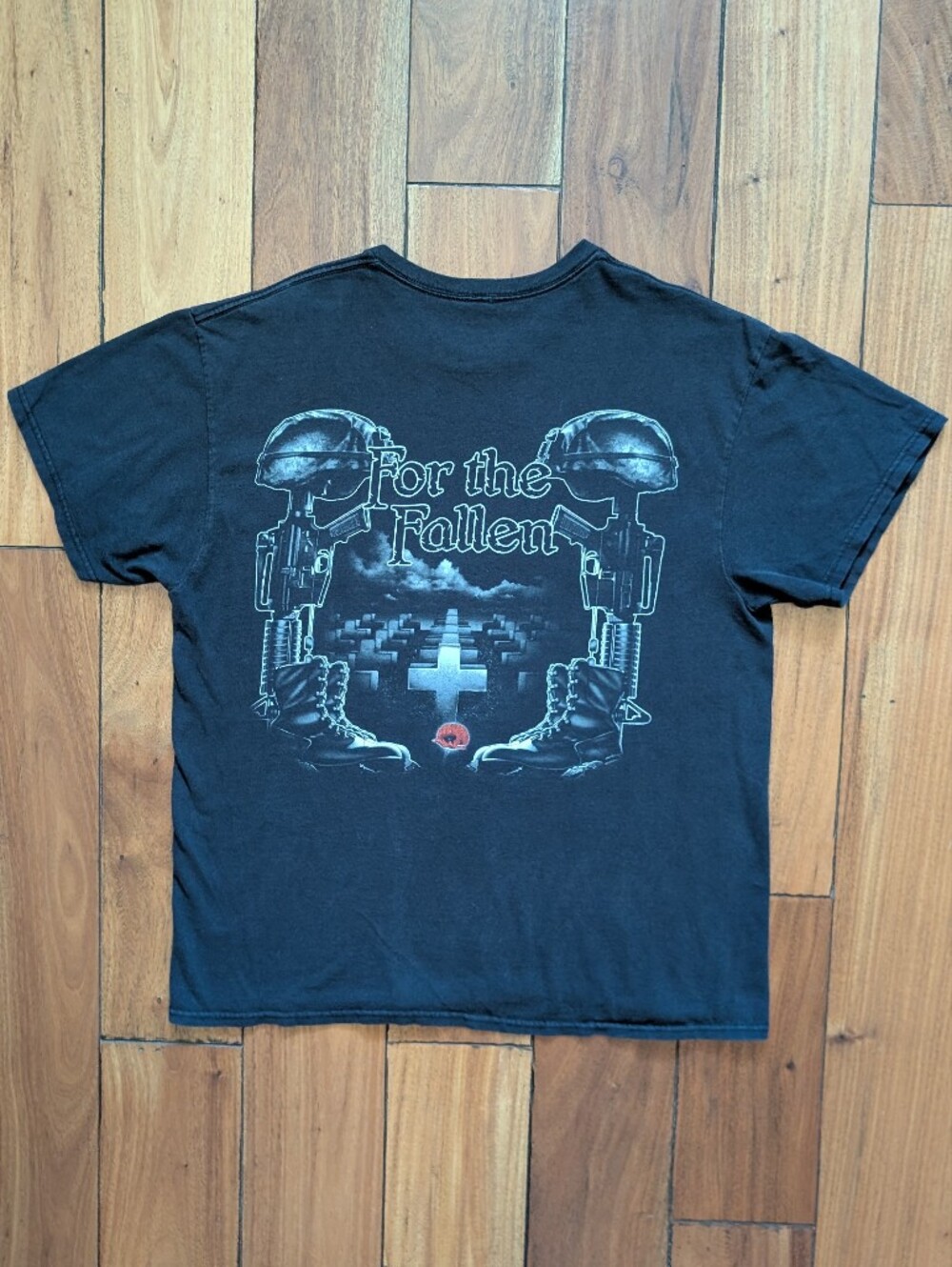 For The Fallen Retro Military T-shirt (L)